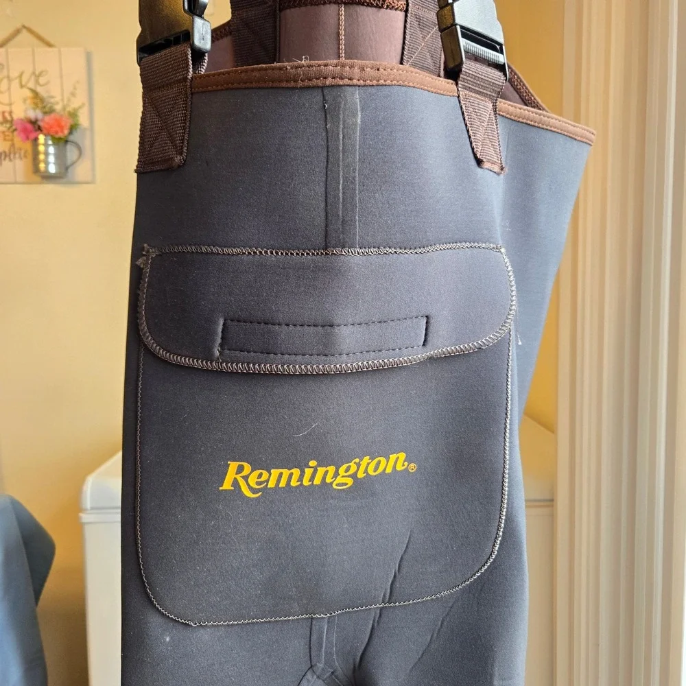 Remington Fishing Waders Mens Size 10 Black Neoprene Thinsulate Insulated Boots